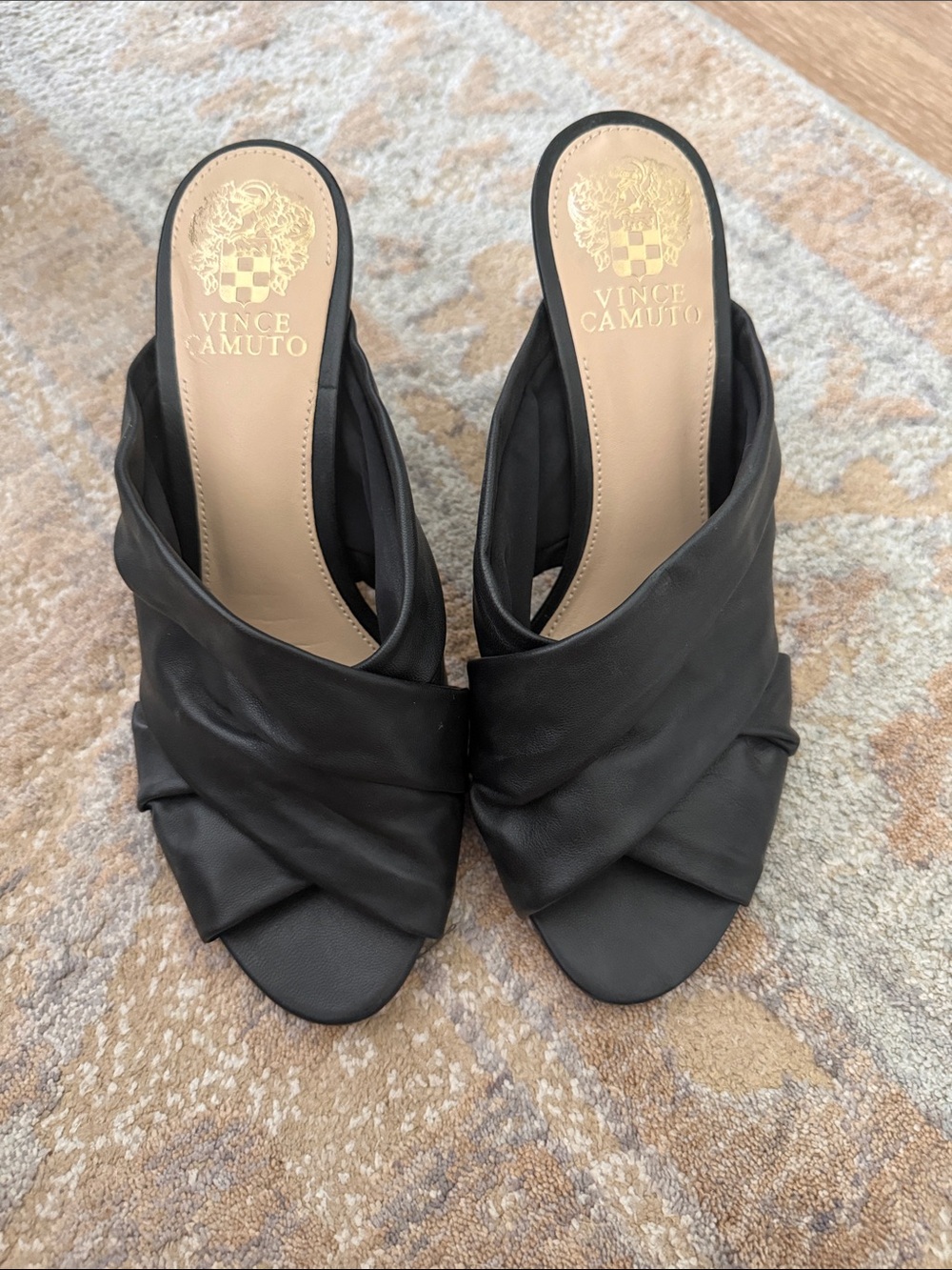 Vince Camuto Black Heel Mules